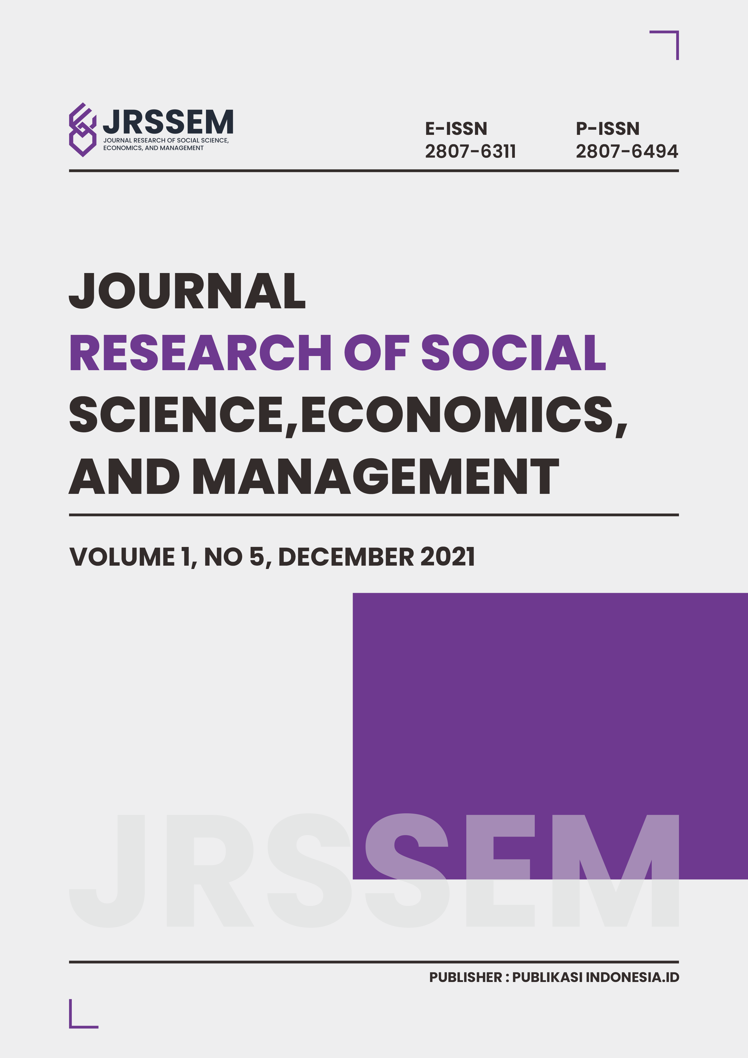 								View Vol. 1 No. 5 (2021): Journal Research of Social Science, Economics and Management
							